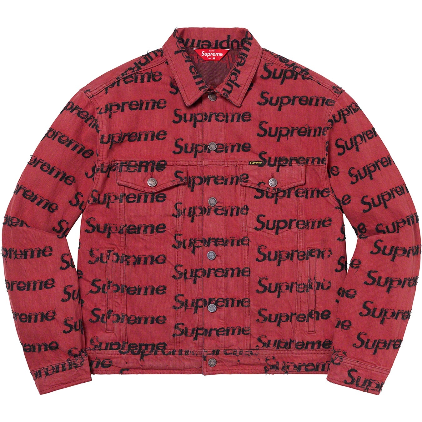 Frayed Logos Denim Trucker Jacket view 3